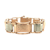Retro 14K Rose and White Gold Link Bracelet