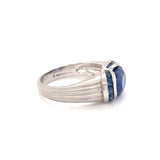 Sapphire Platinum Ring, circa 1990s