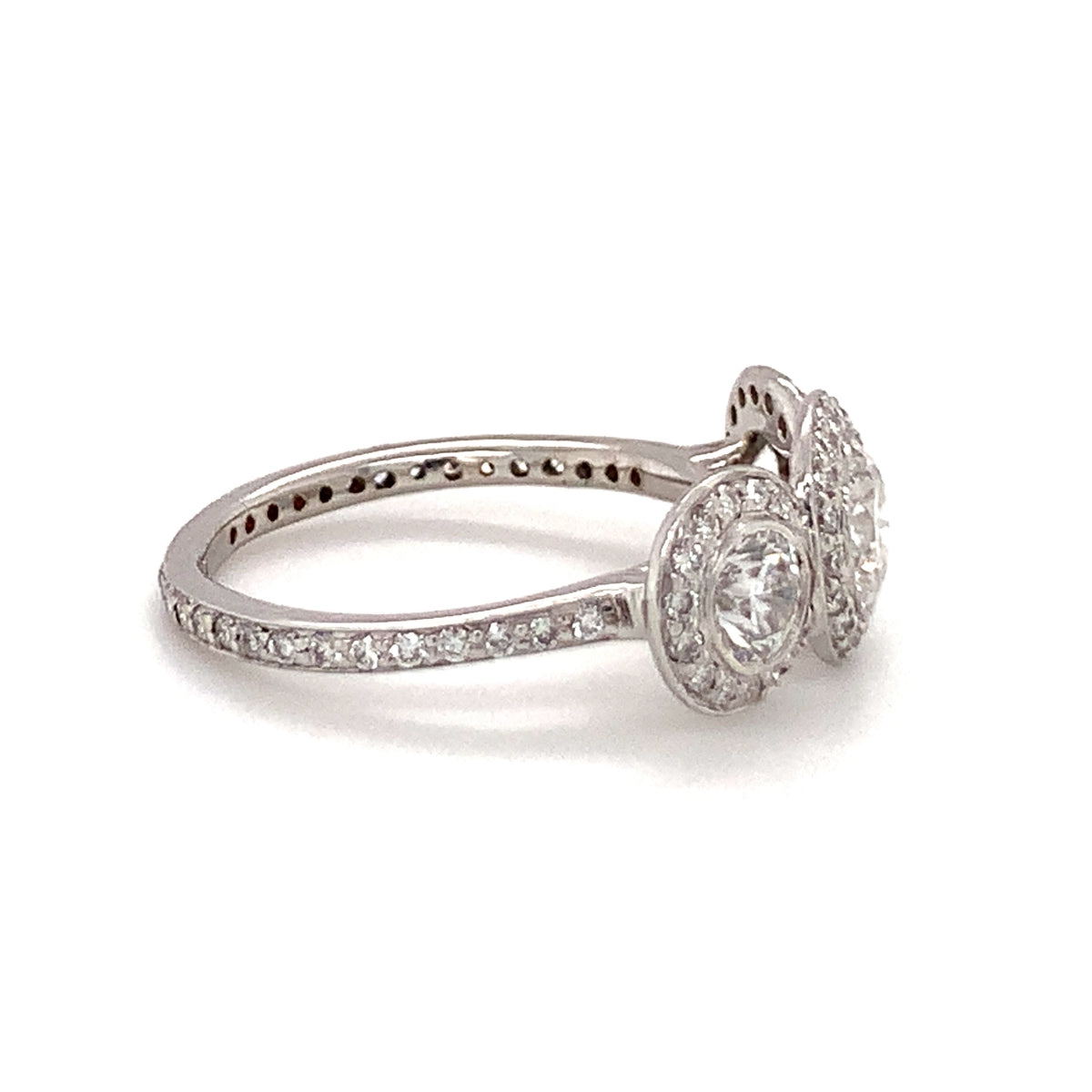 Three-Stone Diamond 18K White Gold Ring