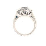 Three-Stone Diamond Platinum Engagement Ring