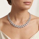 Mid-Century 48 Carat Diamond Platinum Necklace, Circa 1950s