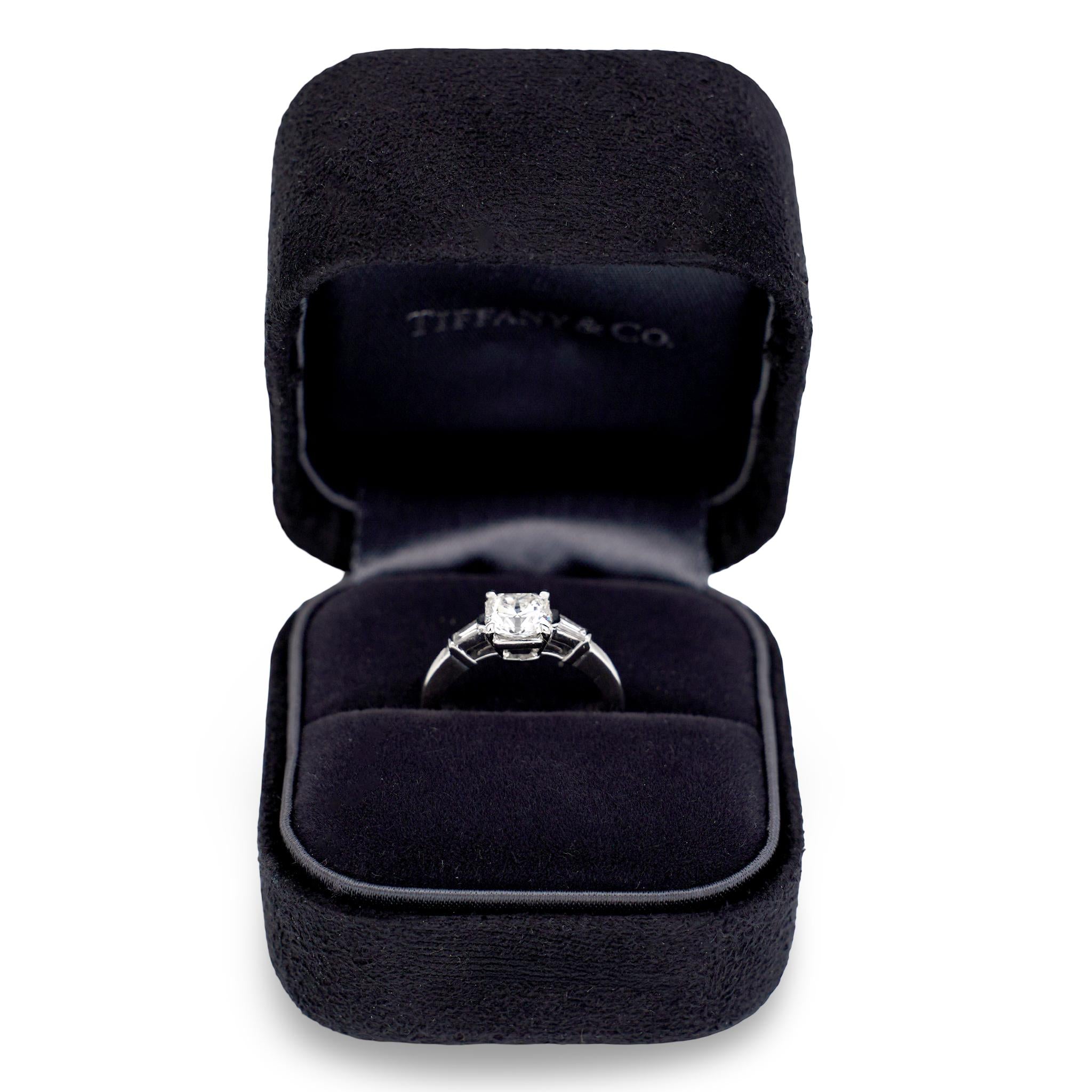 Tiffany & Co. Lucida 1.03ct Diamond Platinum Engagement Ring, GIA F/VVS1