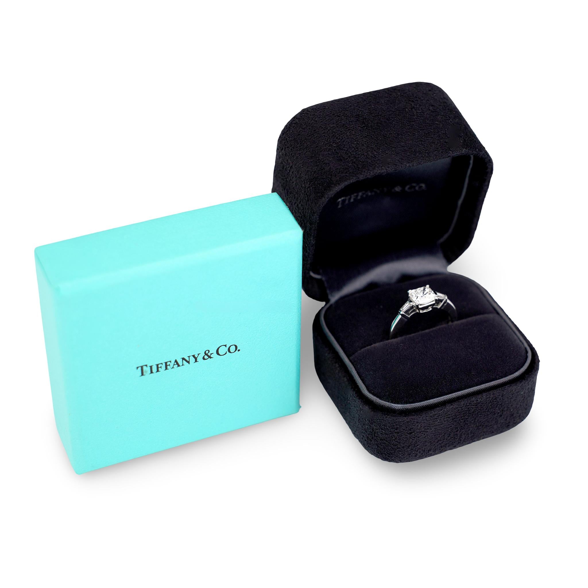 Tiffany & Co. Lucida 1.03ct Diamond Platinum Engagement Ring, GIA F/VVS1