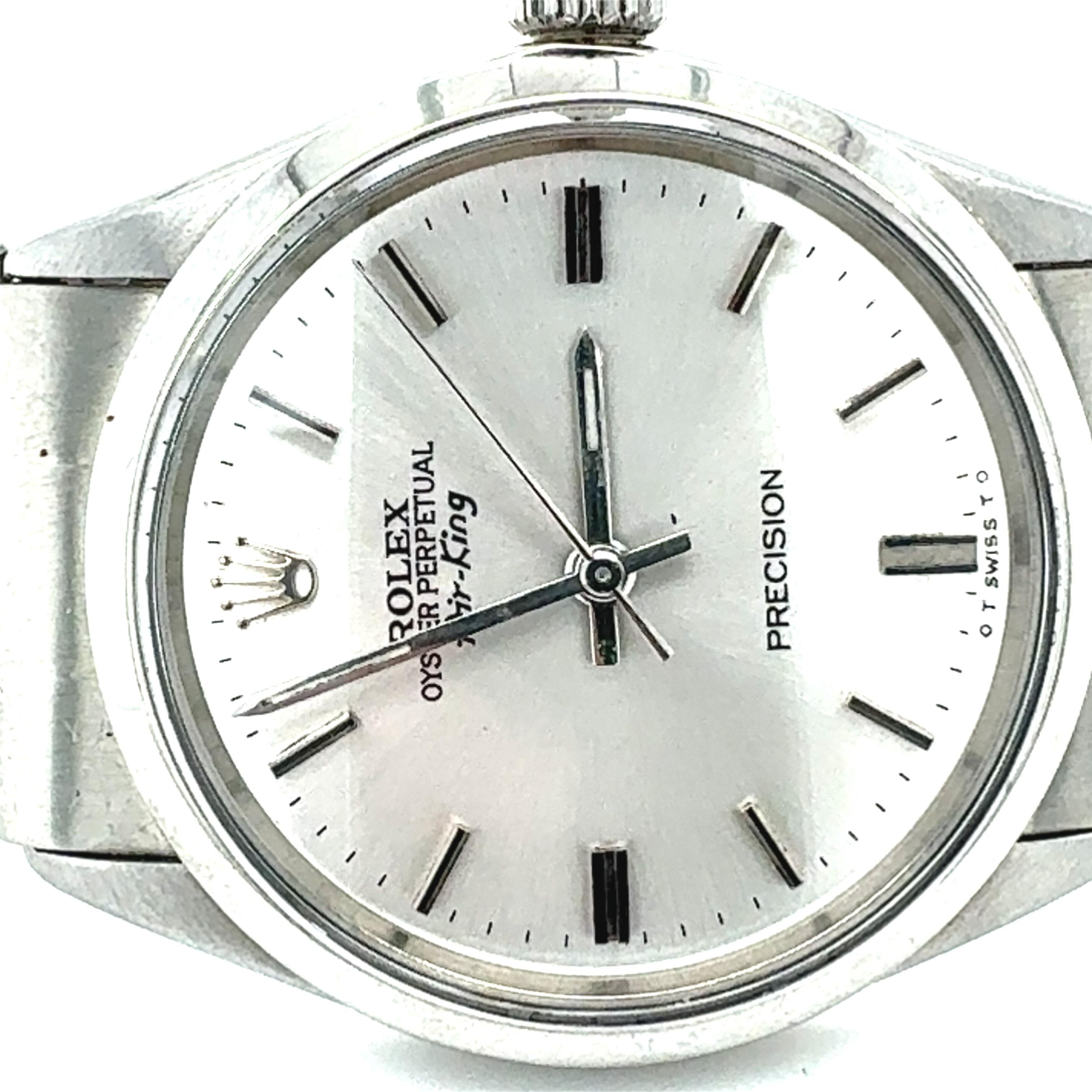 Stainless Steel AIR-KING ROLEX WRISTWATCH