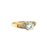 Victorian Rose and White Gold Diamond Engagement Ring