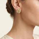 1960s Diamond Knot Earclips, 2.25 Carats, 18K Yellow Gold