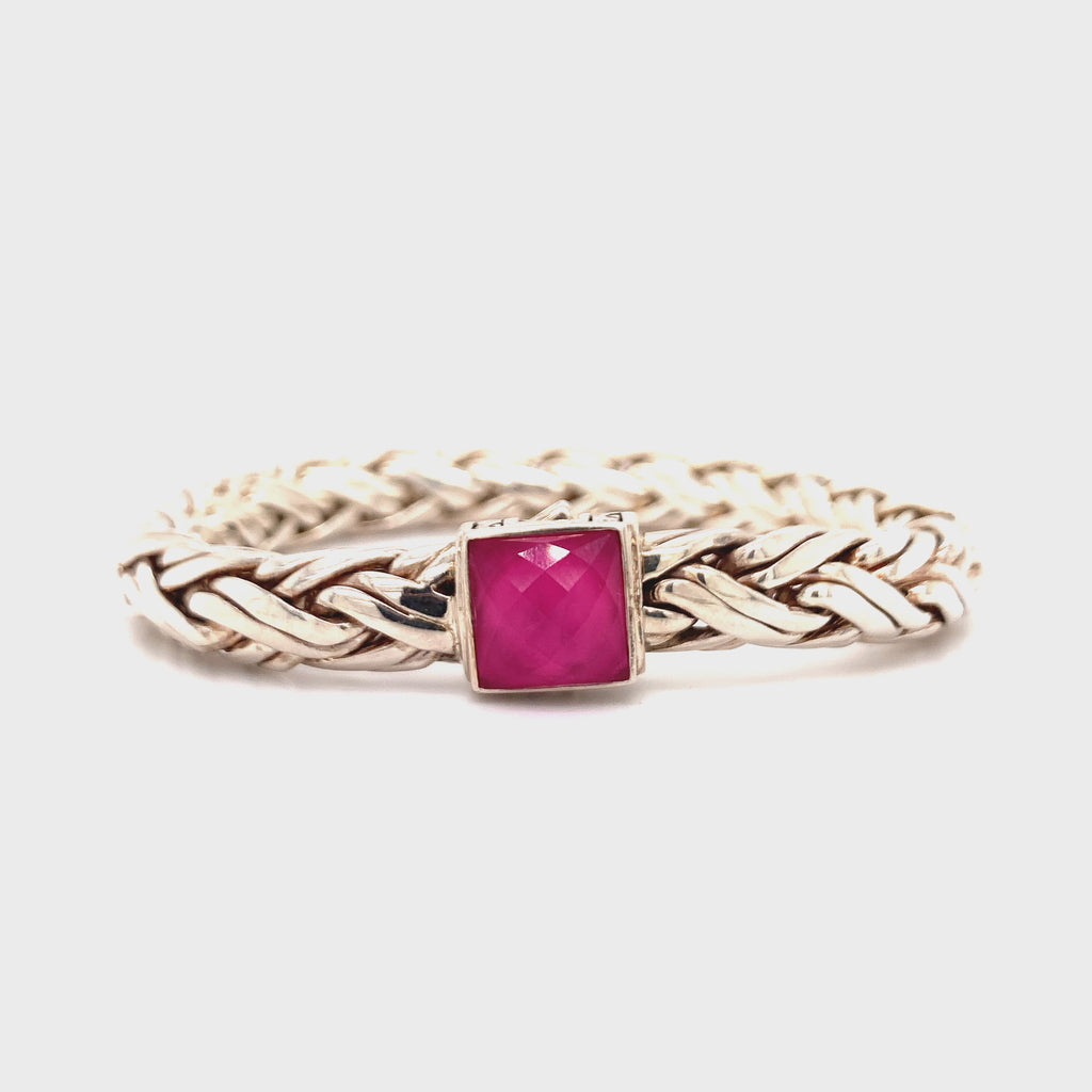 John Hardy Sterling Silver Rhodochrosite Bracelet, 925