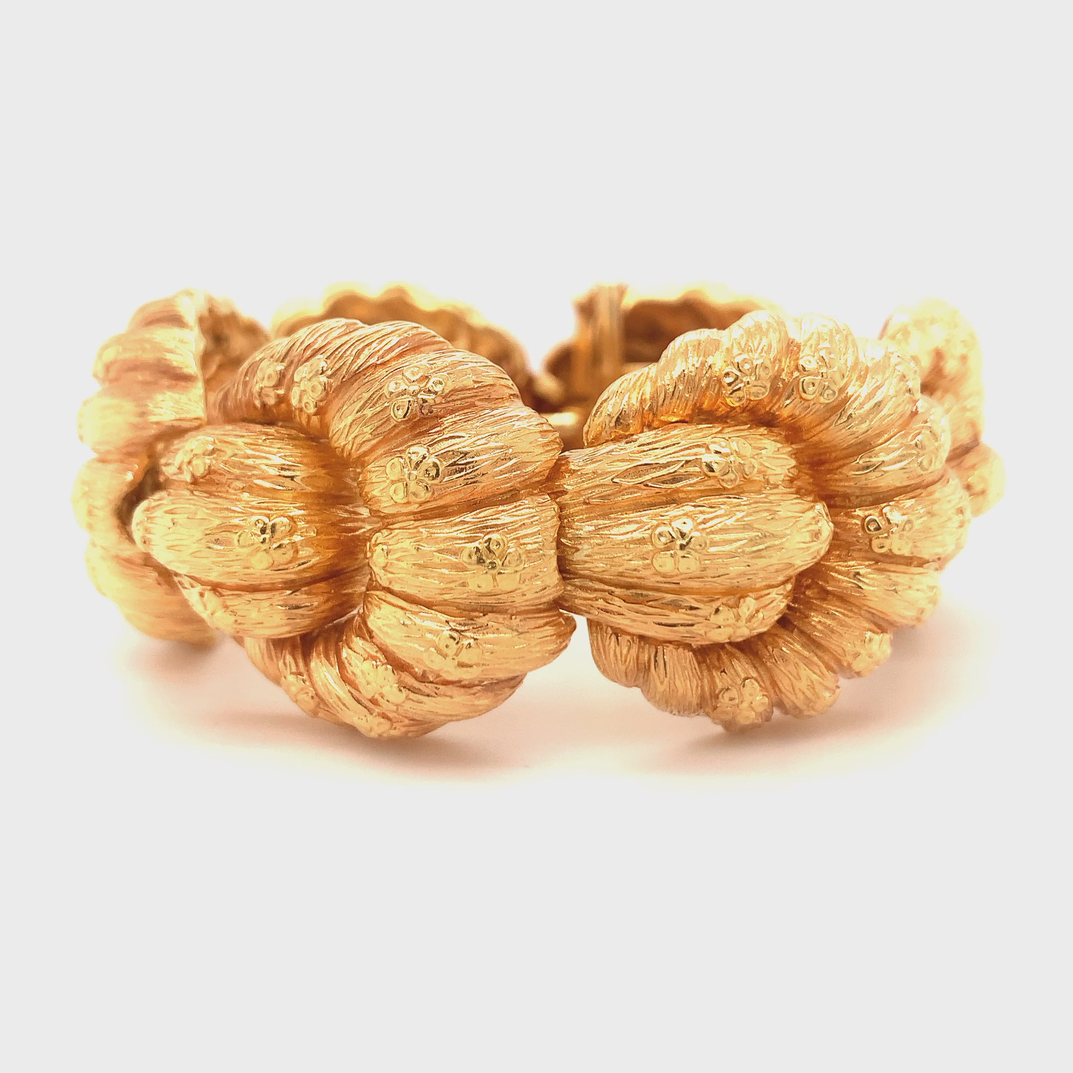 Shell Link 18k Rose Gold Bracelet, circa 1960s