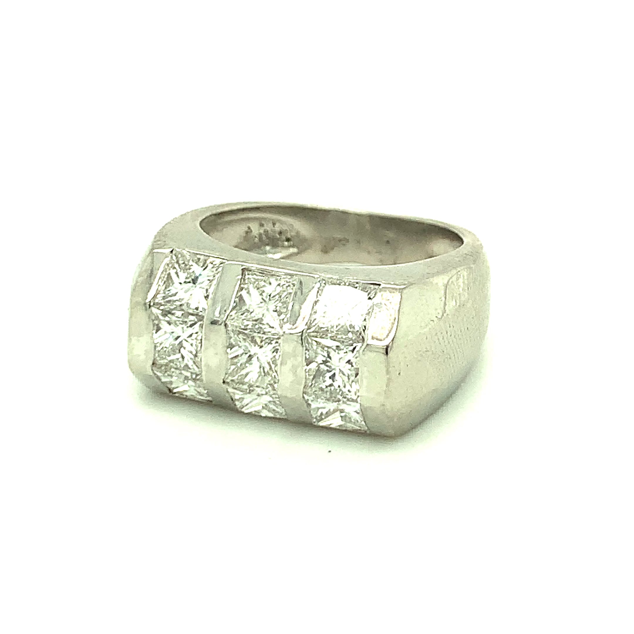 Diamond Platinum Band Ring