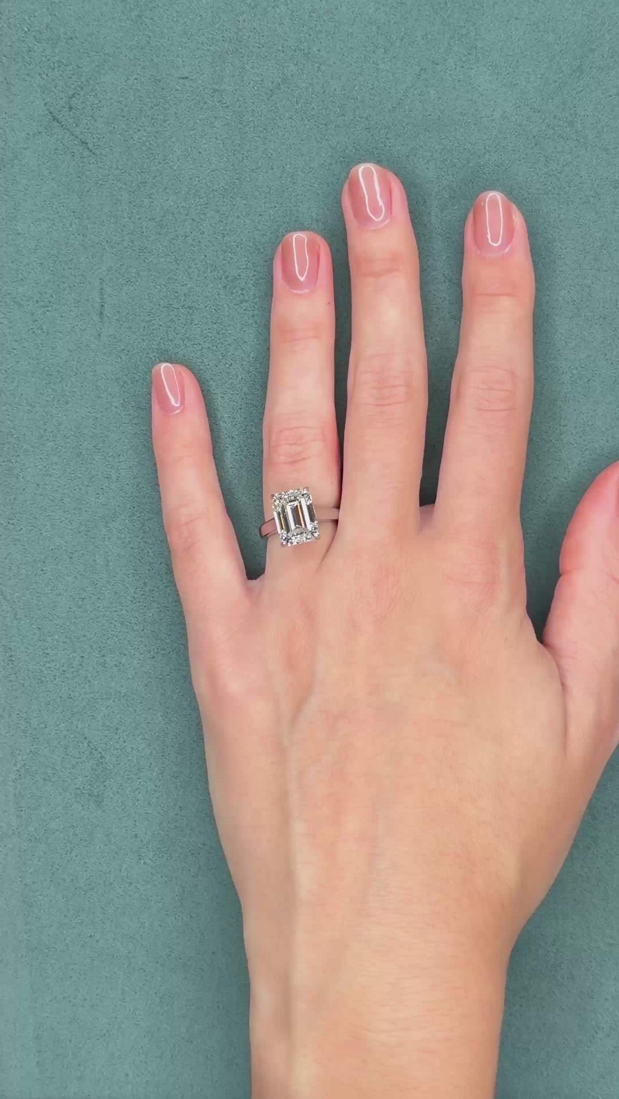 GIA 6.74 Carat Emerald Cut Diamond Engagement Ring, Platinum