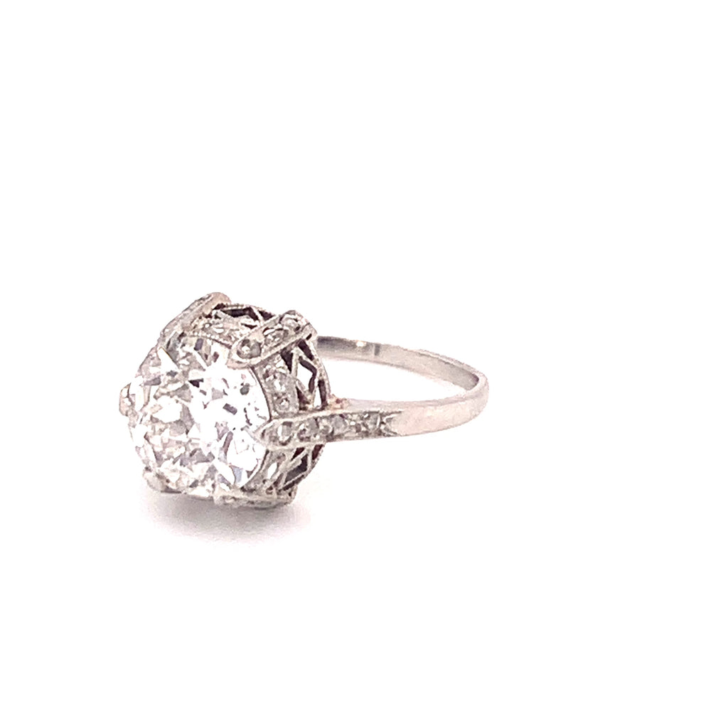 Edwardian Diamond Engagement Ring in Platinum, circa 1910