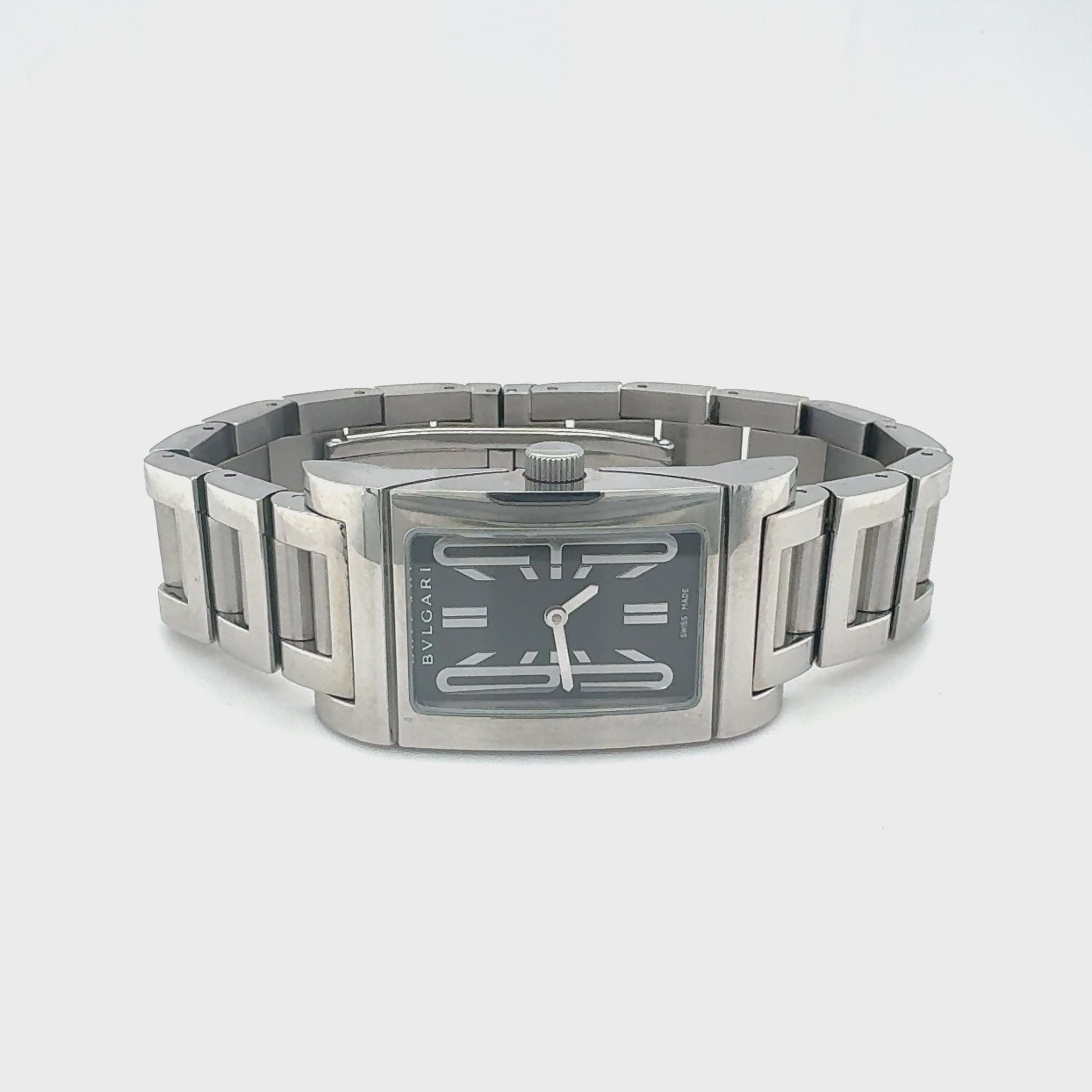 Bvlgari Rettangolo Ladies Stainless Steel Watch, Ref. RT39S