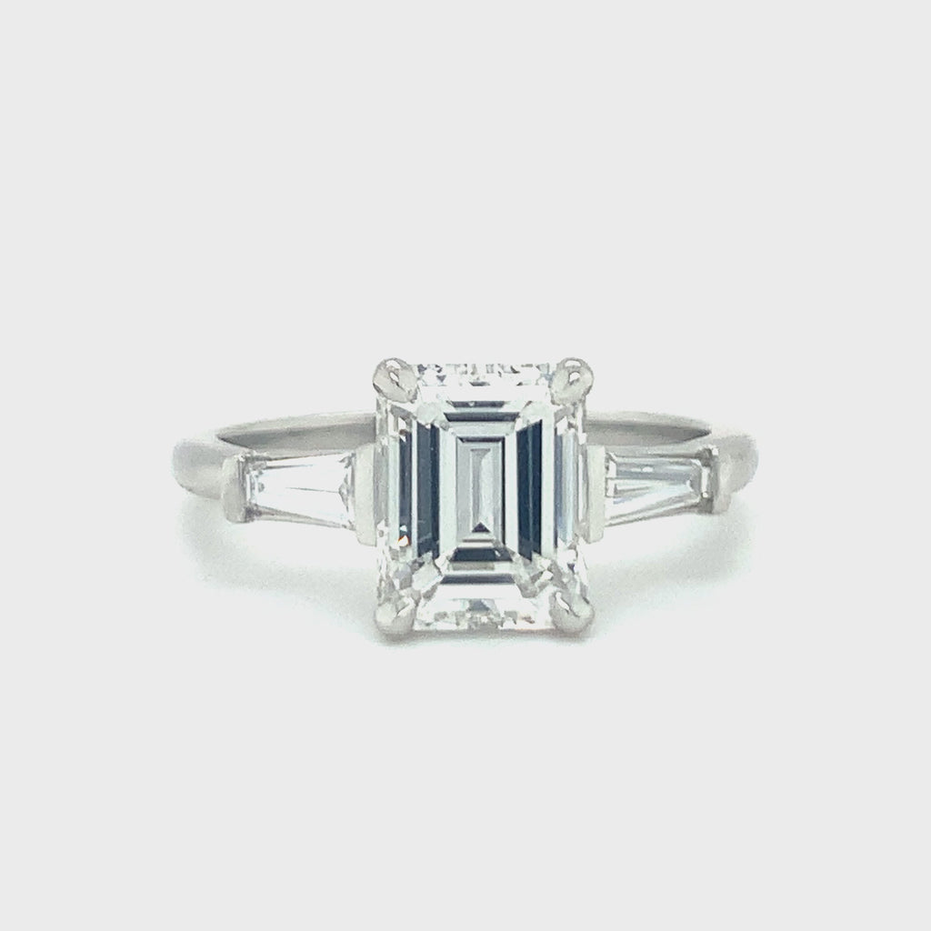 GIA Certified 2.09 Carat Diamond Platinum Engagement Ring