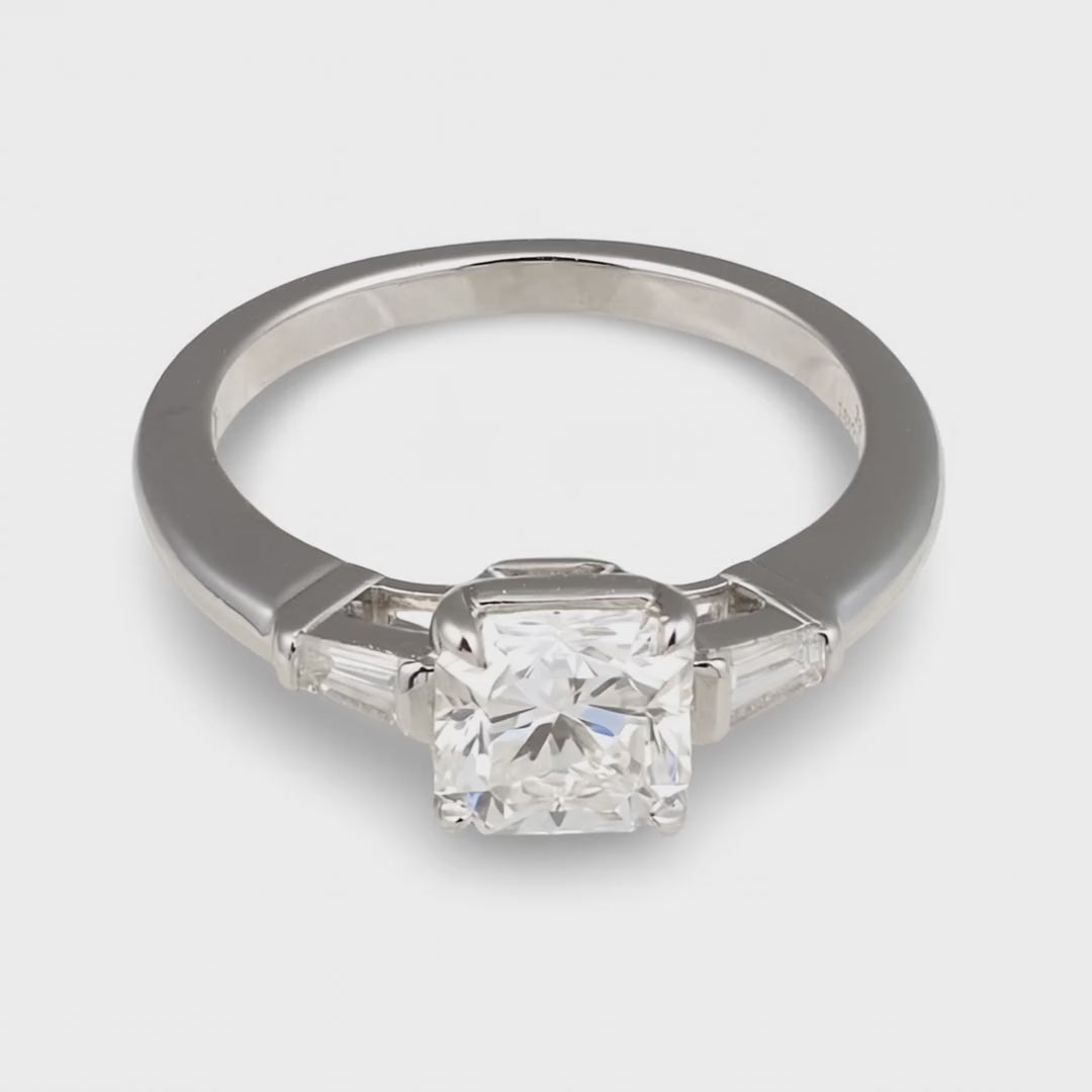 Tiffany & Co. Lucida 1.03ct Diamond Platinum Engagement Ring, GIA F/VVS1