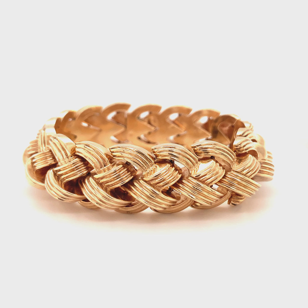 Retro 14k Rose Gold Bracelet, circa 1940s