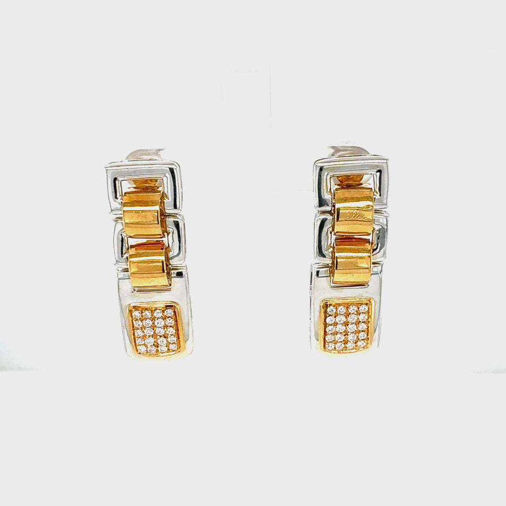 Video of the diamond earrings in 18K Gold, White Gold and Yellow Gold