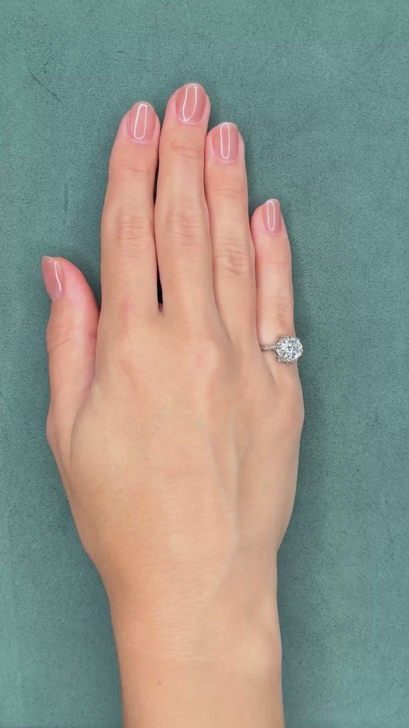 Edwardian Old European Cut Diamond Platinum Ring, 1.85ct, Circa 1910