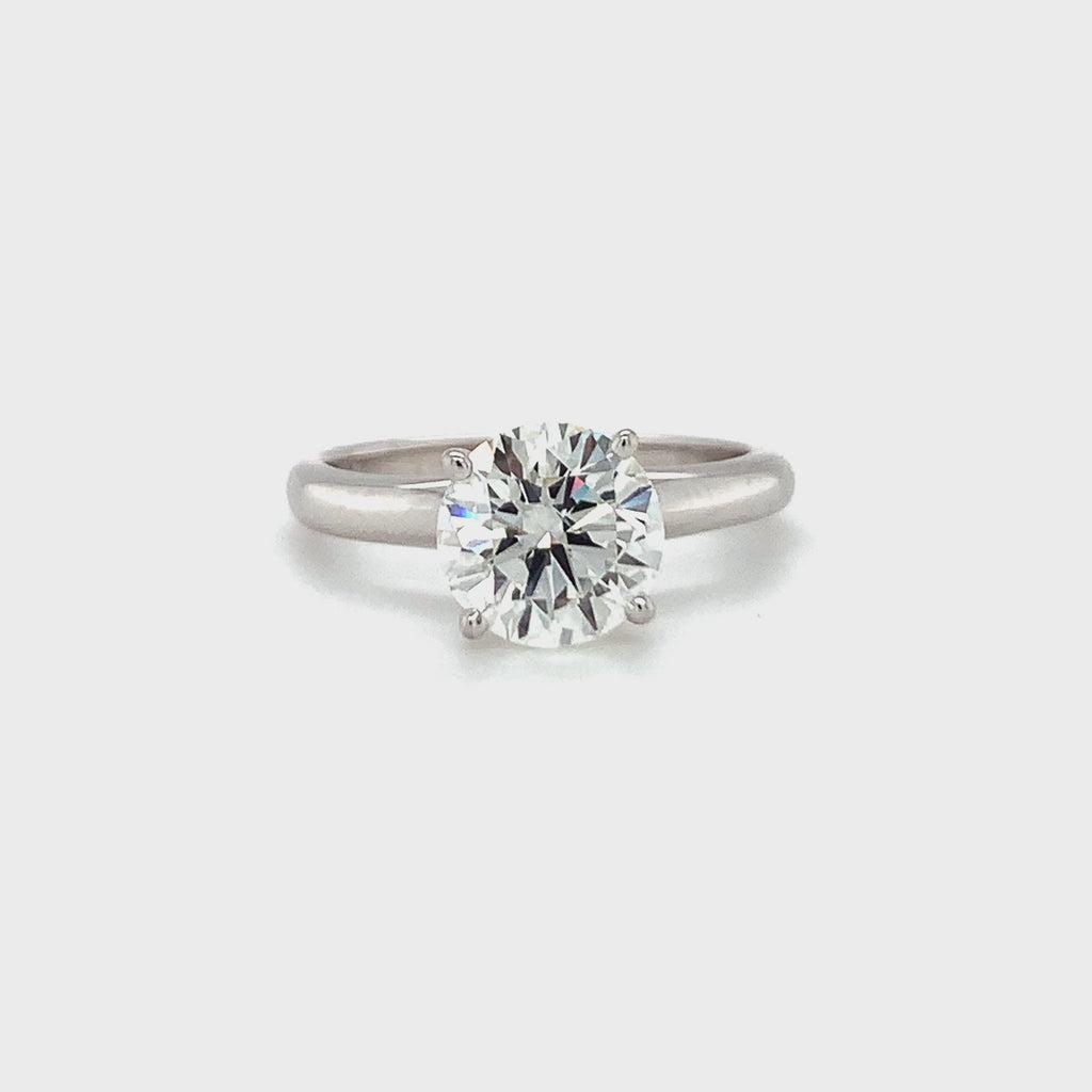 GIA 1.63 Carat Diamond White Gold Engagement Ring
