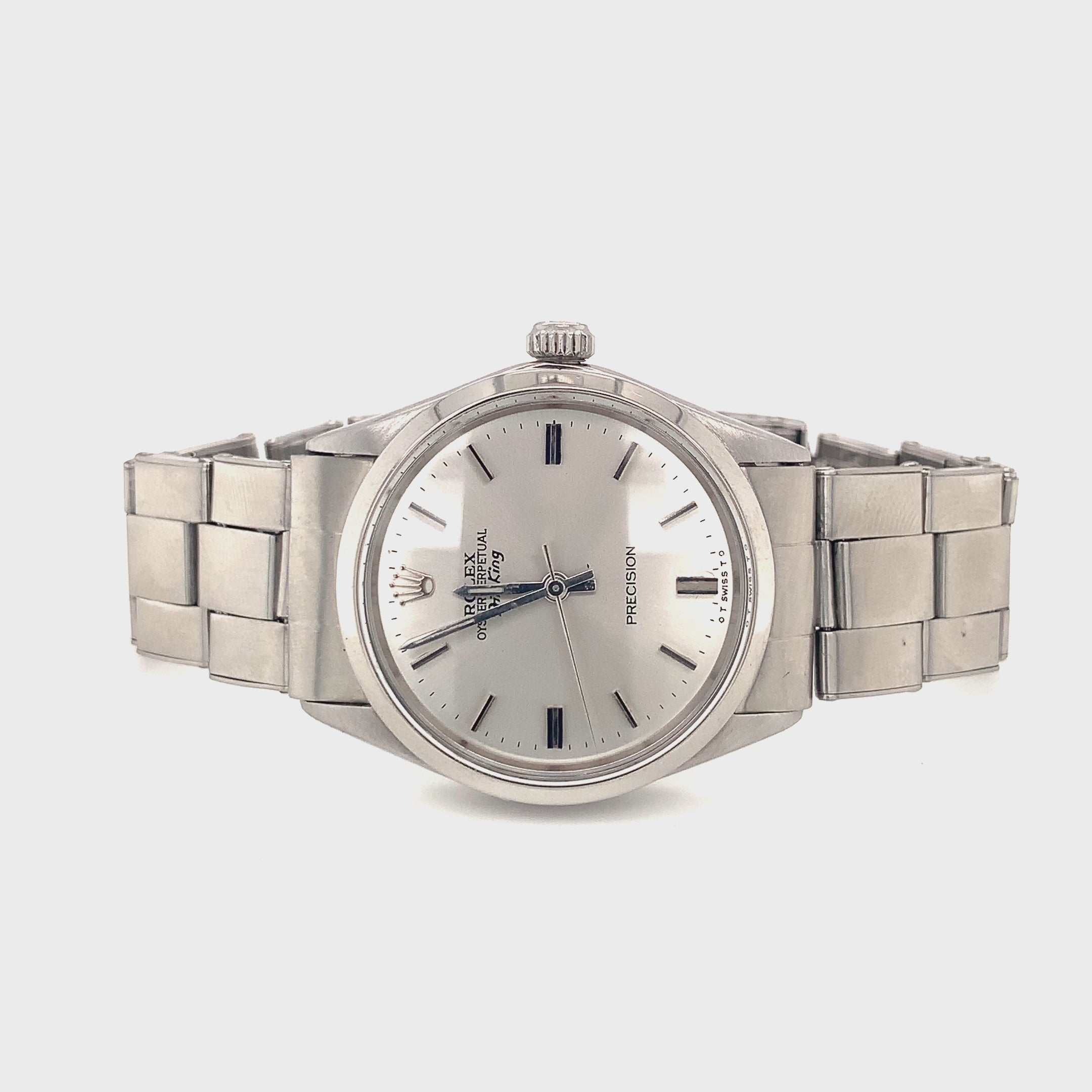 Vintage 1967 Rolex Air-King Ref. 5500 Stainless Steel Watch, Box and Pouch