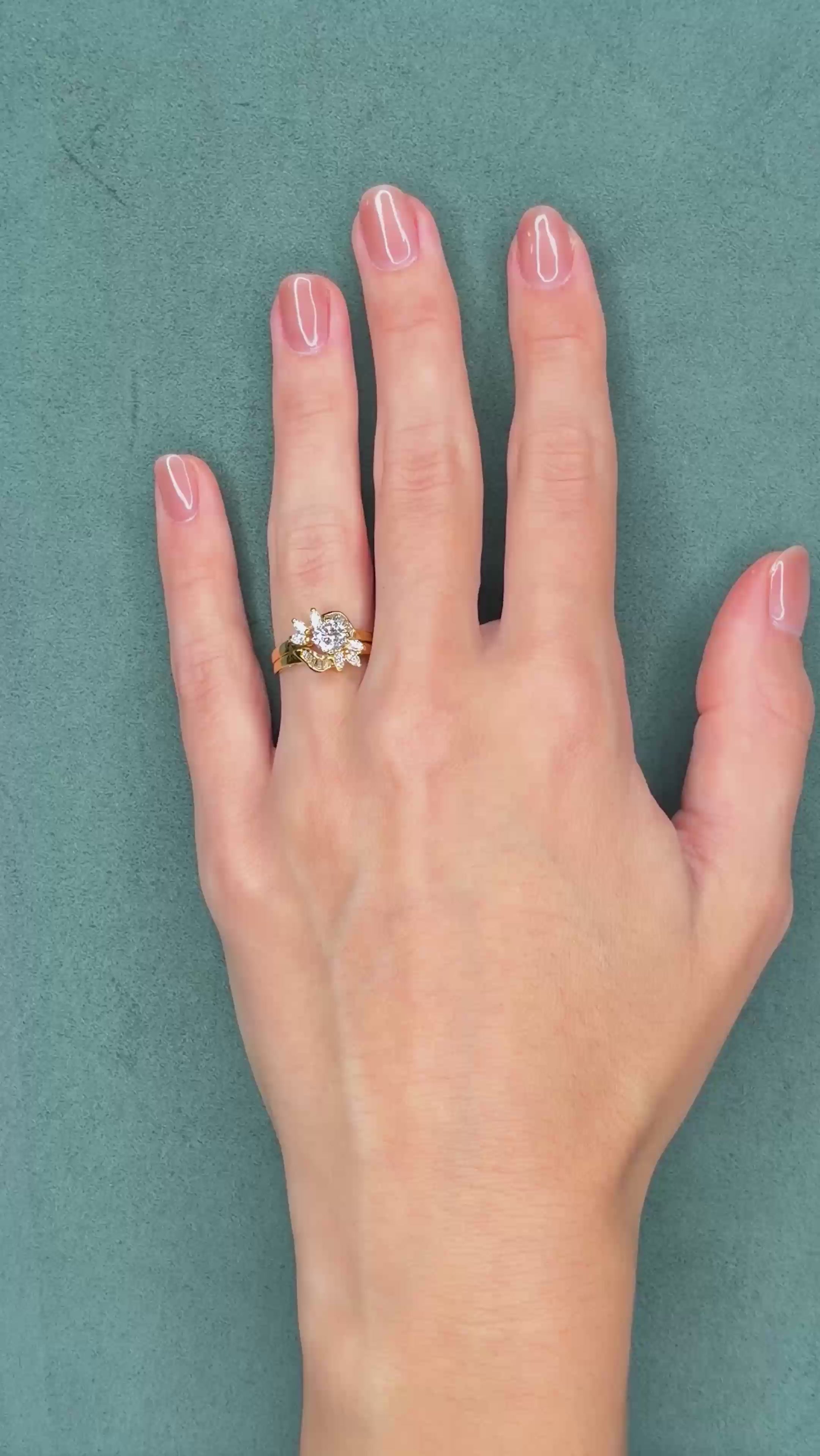 0.61ct Diamond Cocktail Ring in 18K Yellow Gold with Marquise and Baguette Accents, Circa 1980s