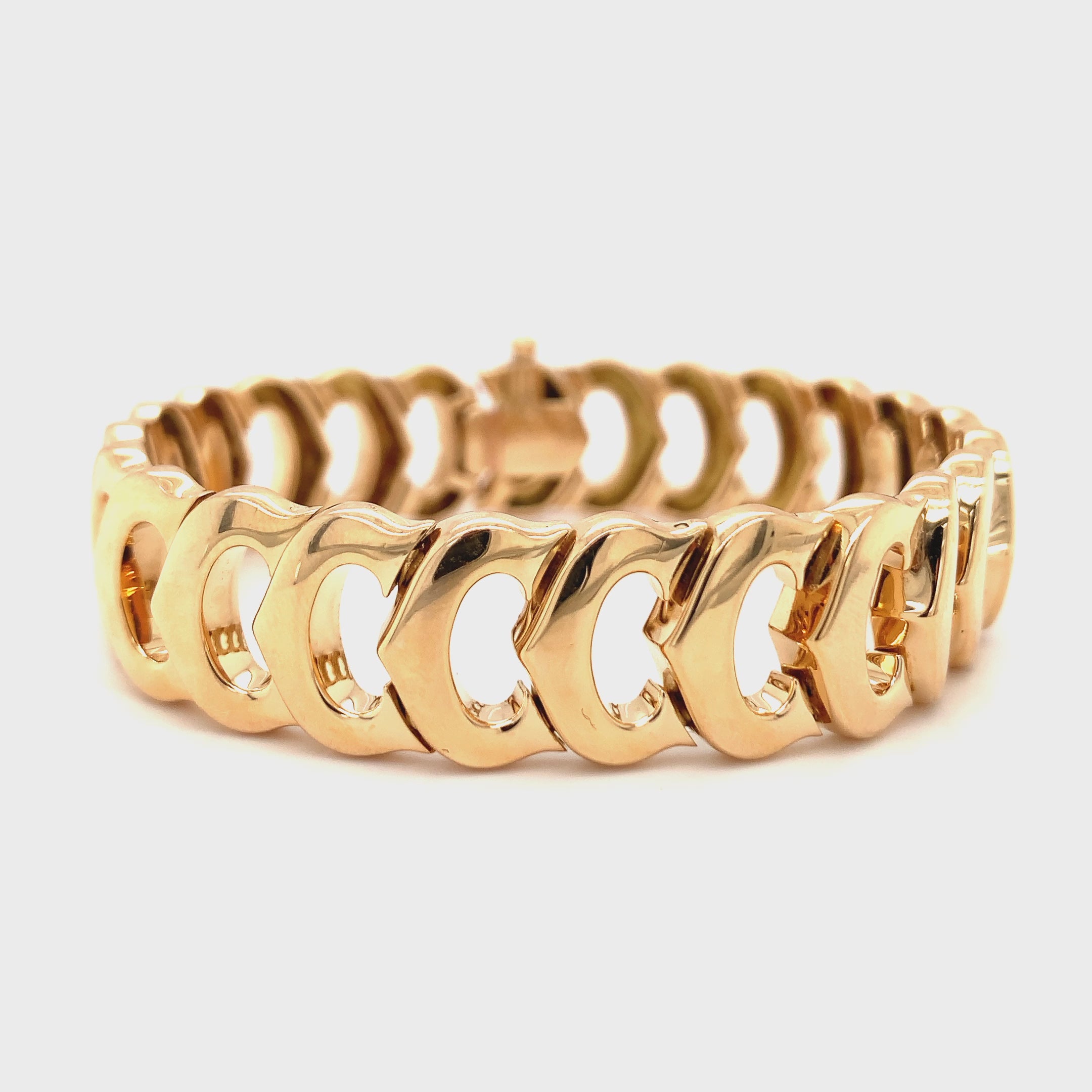 Cartier "C de Cartier" Link Bracelet in 18K Gold, circa 1980s