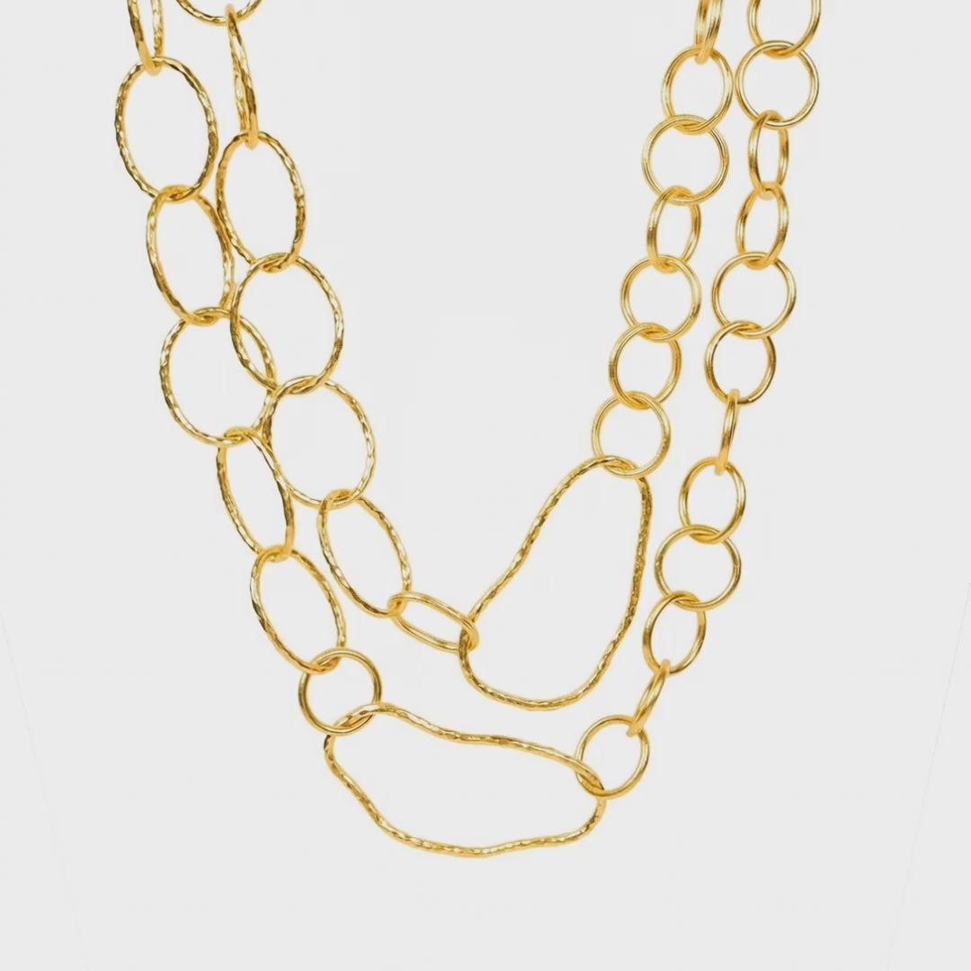 Open Link 22K Gold Necklace by Gurhan
