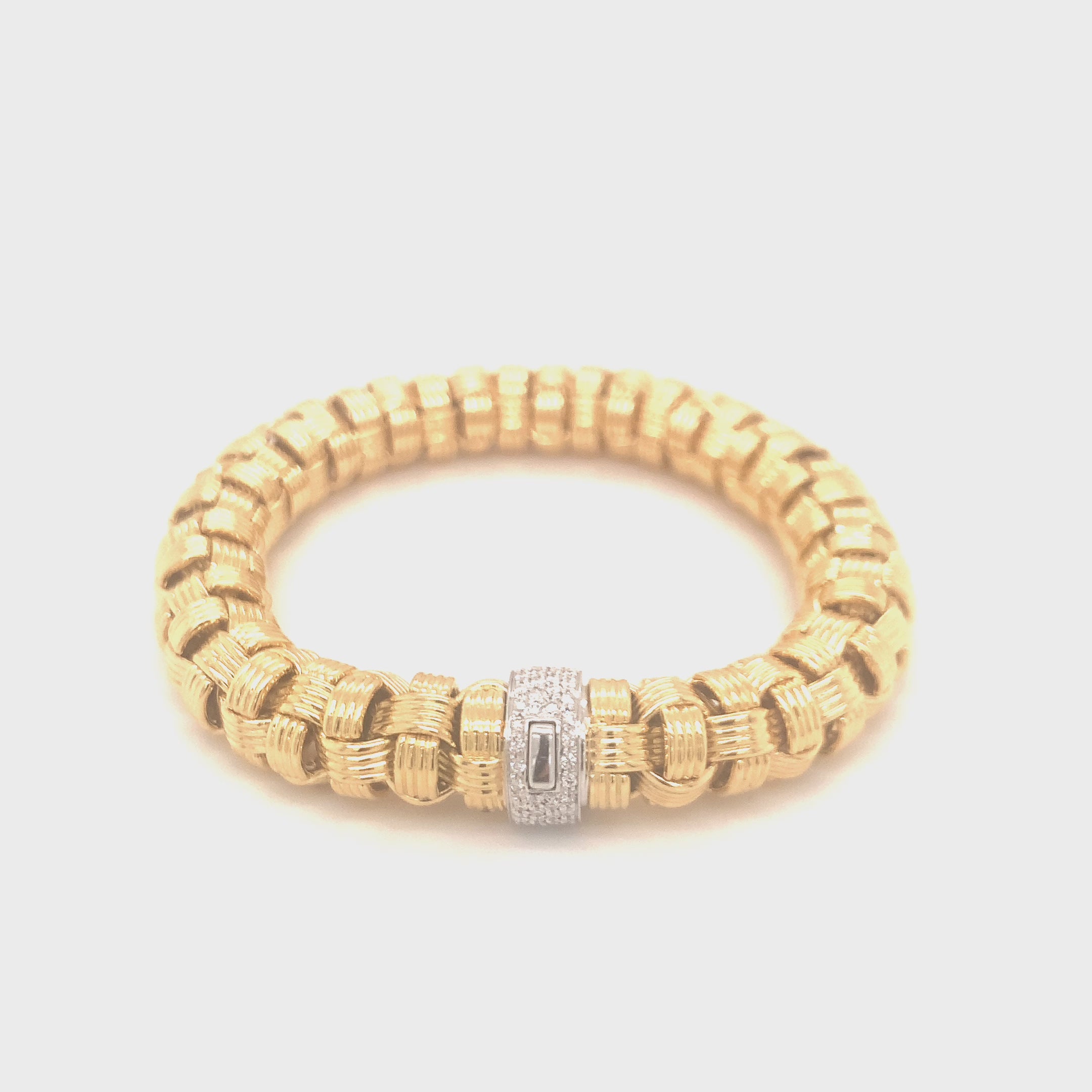 Diamond 18k Yellow Gold Bracelet by Roberto Coin