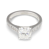 Campanelli & Pear GIA Certified 1.81 Carat Cushion Diamond Engagement Ring, Plat