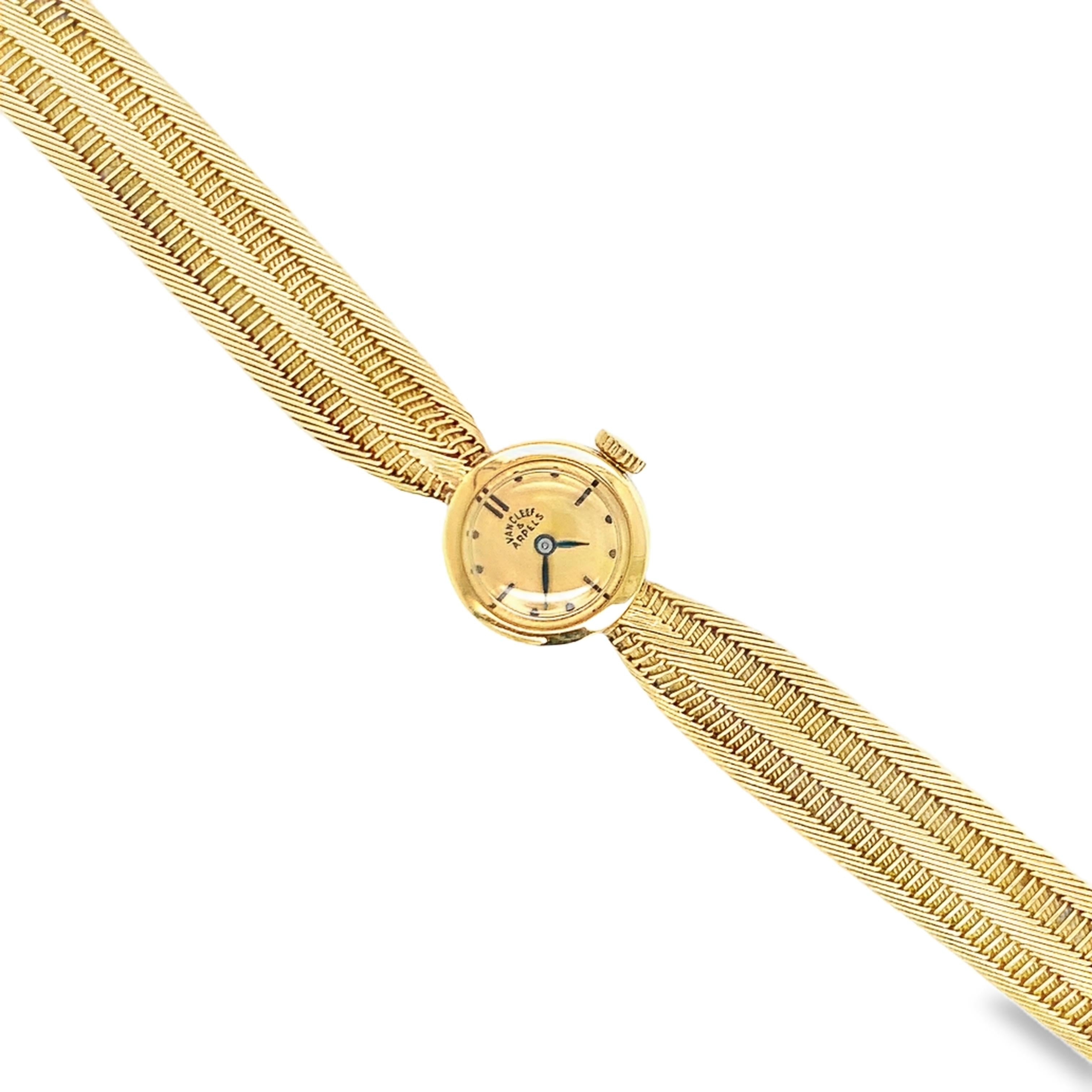 Retro 18K Yellow Gold Wristwatch by Van Cleef & Arpels