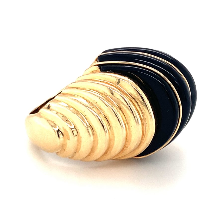 14K-YG ONYX DOME RING from Recoleta Estate Jewelry