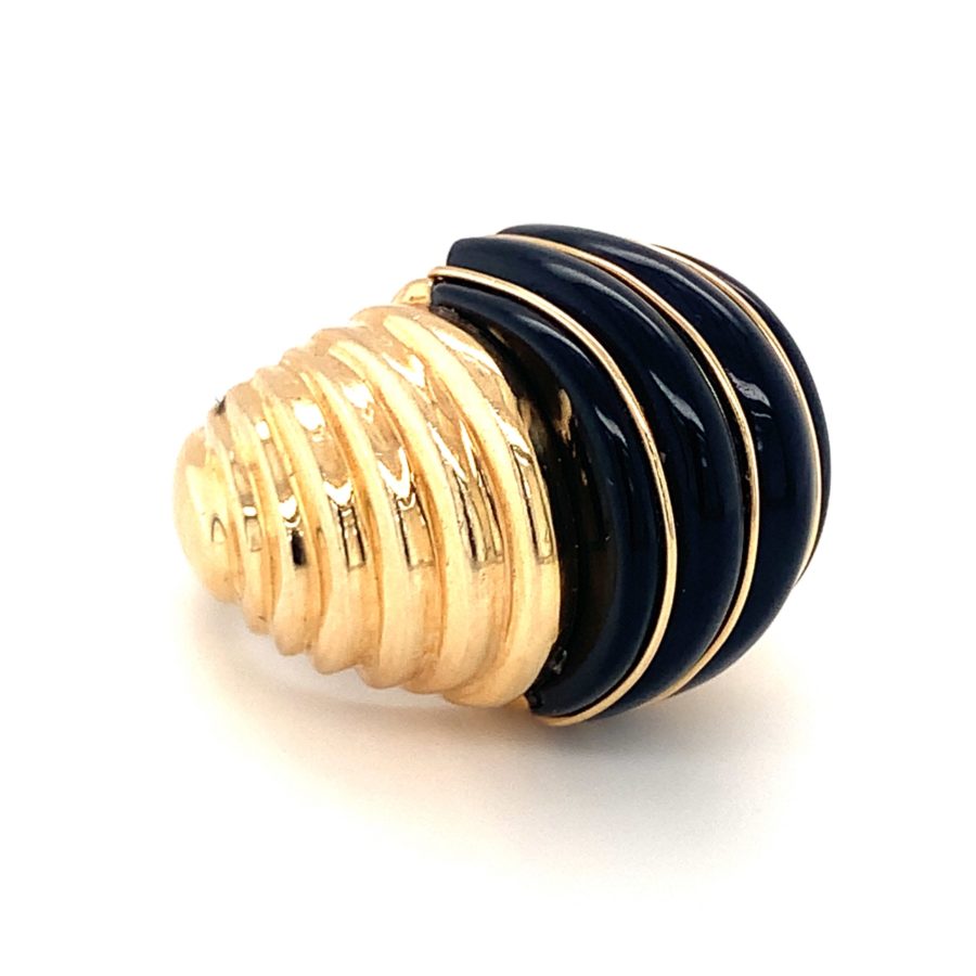 14K-YG ONYX DOME RING from Recoleta Estate Jewelry