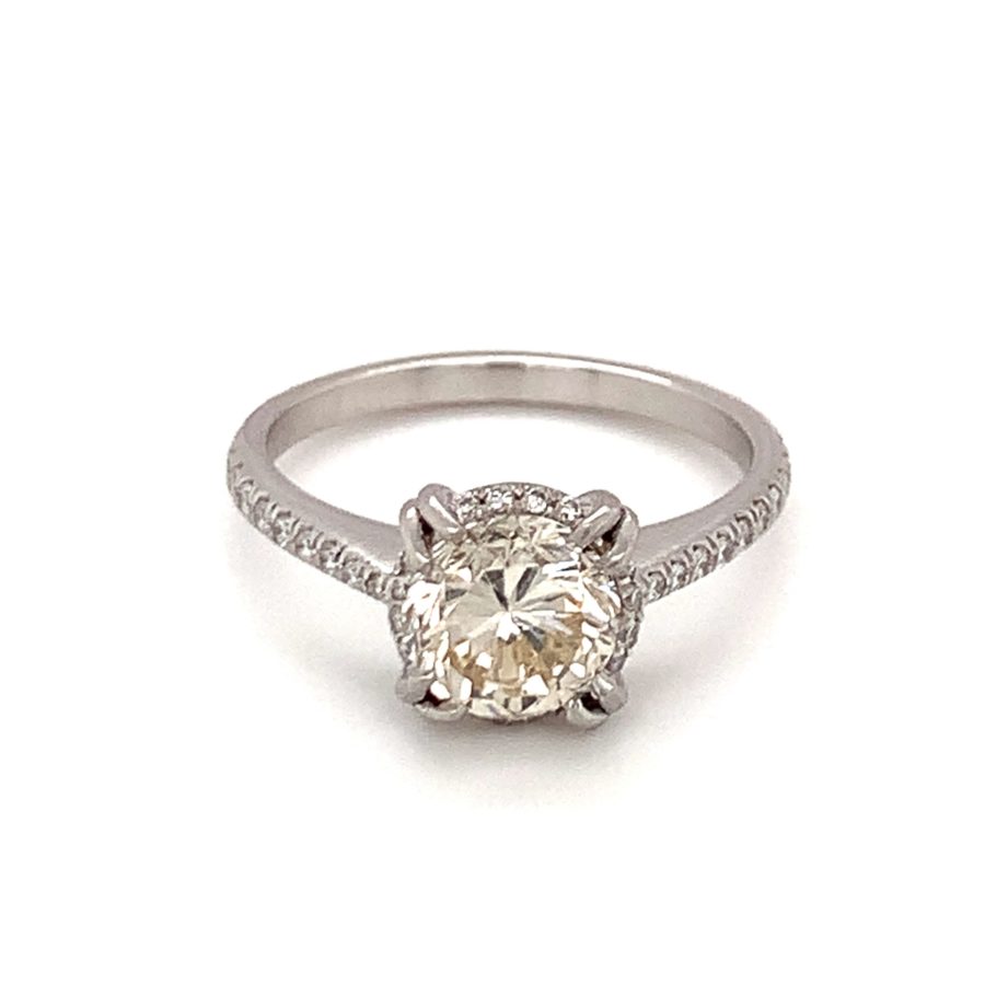 PLATINUM DIAMOND SOLITAIRE RING from Recoleta Estate Jewelry