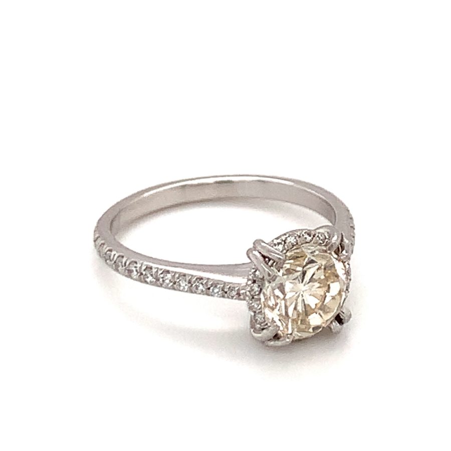 PLATINUM DIAMOND SOLITAIRE RING from Recoleta Estate Jewelry