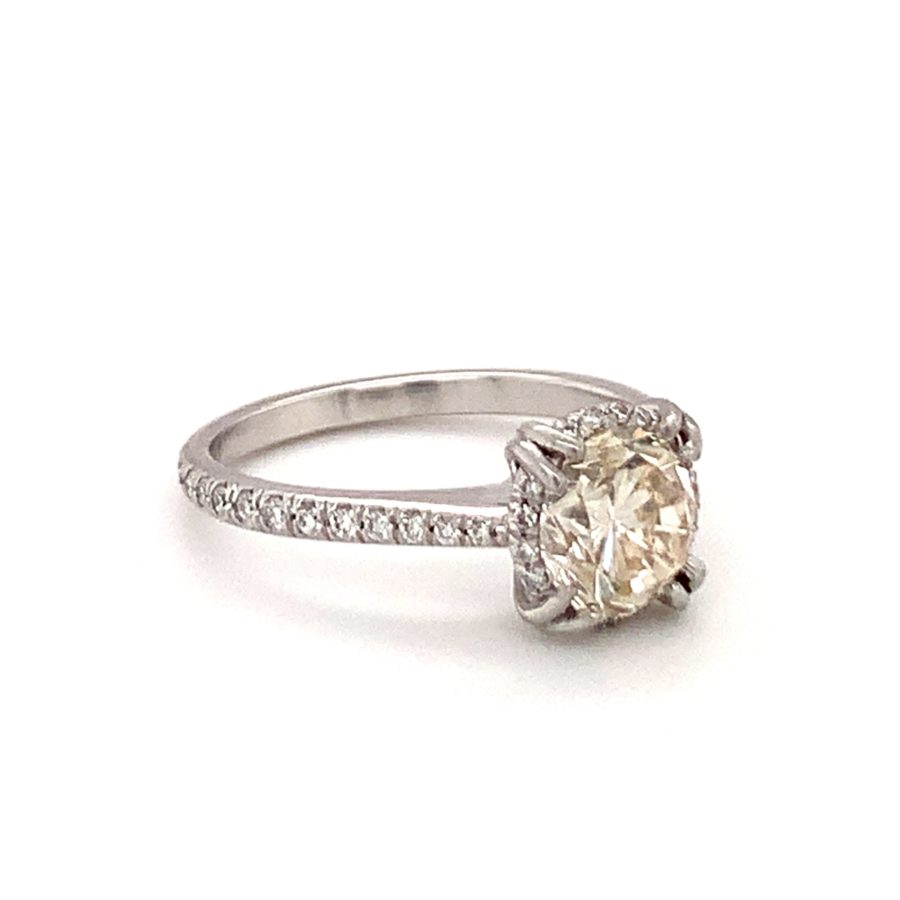 PLATINUM DIAMOND SOLITAIRE RING from Recoleta Estate Jewelry