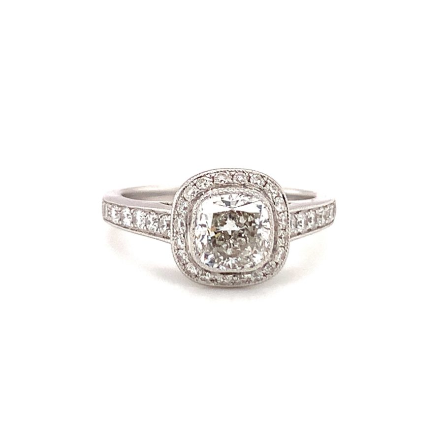 18K WHITE GOLD DIAMOND SOLITAIRE RING from Recoleta Estate Jewelry