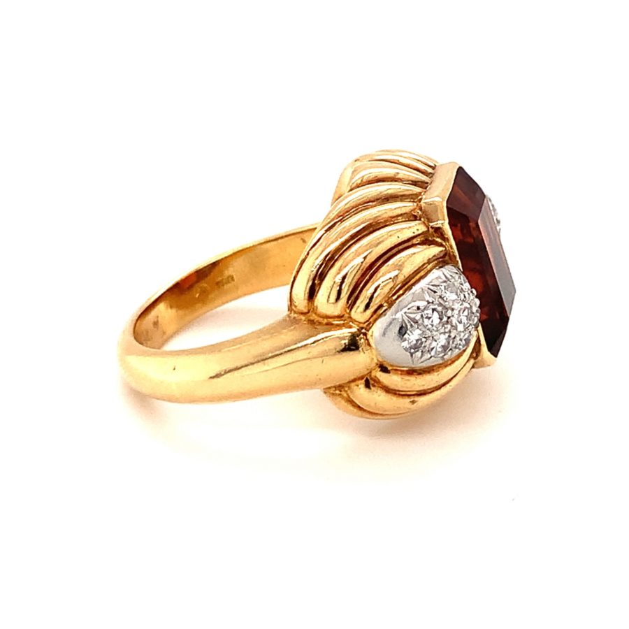 18K-YG MADEIRA CITRINE AND DIAMOND RING from Recoleta Estate Jewelry