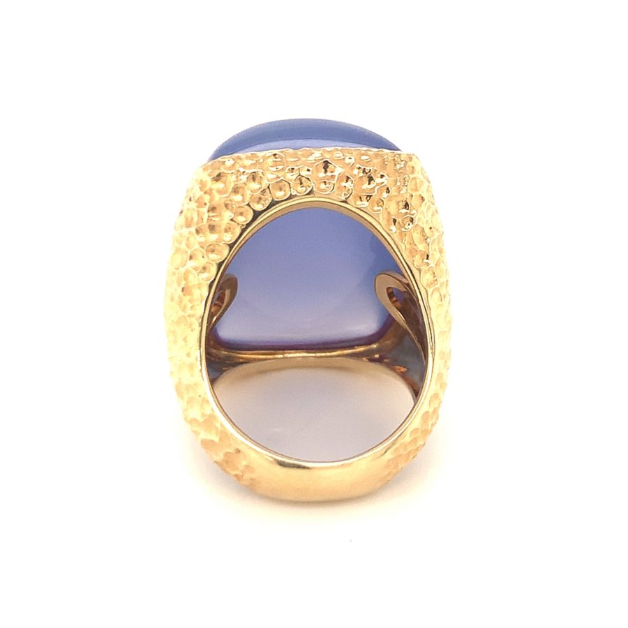 18K-YG PURPLE CHALCEDONY RING from Recoleta Estate Jewelry