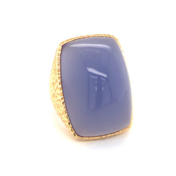 18K-YG PURPLE CHALCEDONY RING from Recoleta Estate Jewelry