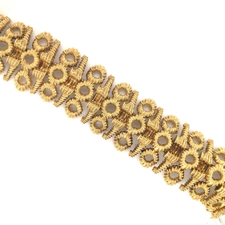 18K-YG GEOMETRIC DESIGN BRACELET from Recoleta Estate Jewelry