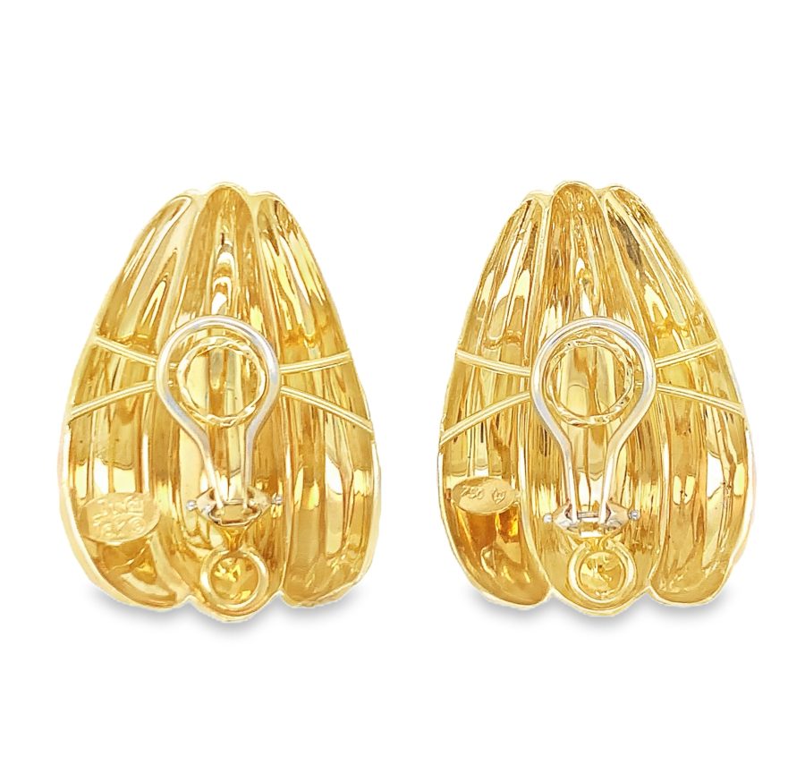 HAMMERED GOLD EARCLIPS BY HENRY DUNAY - Image 2