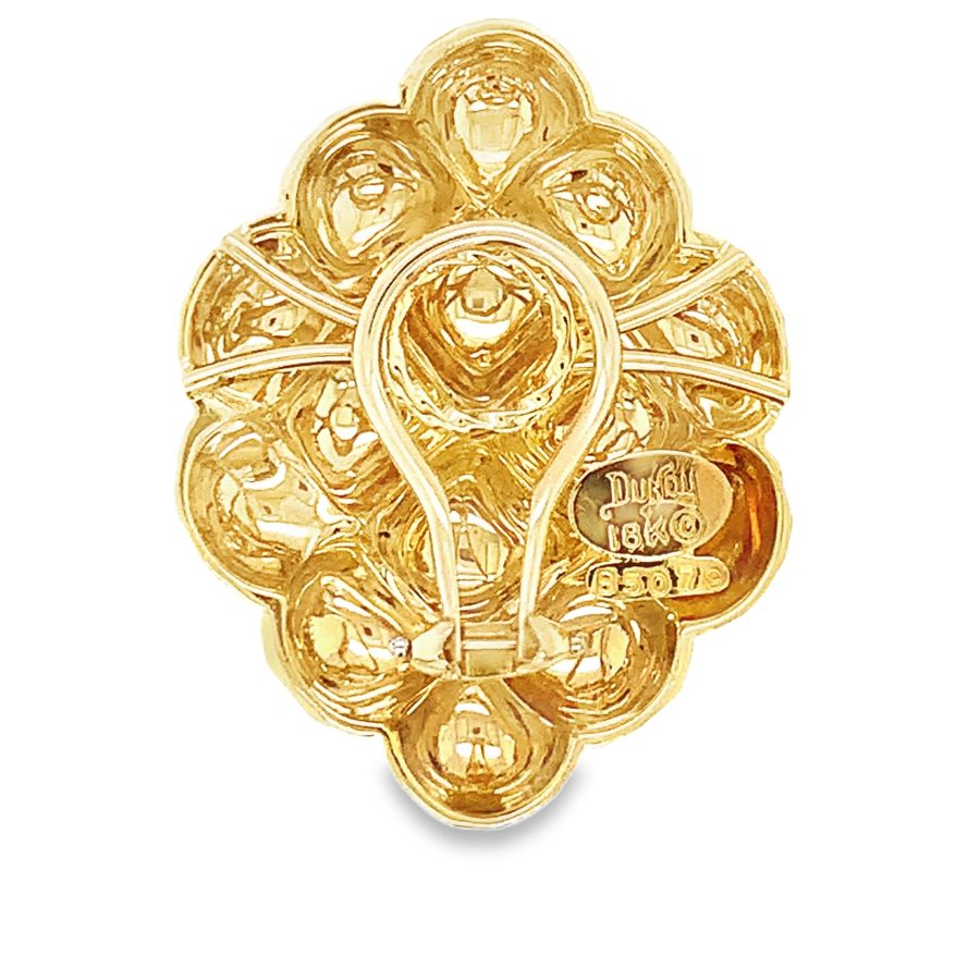 HAMMERED YELLOW GOLD EARCLIPS BY HENRY DUNAY - Image 3