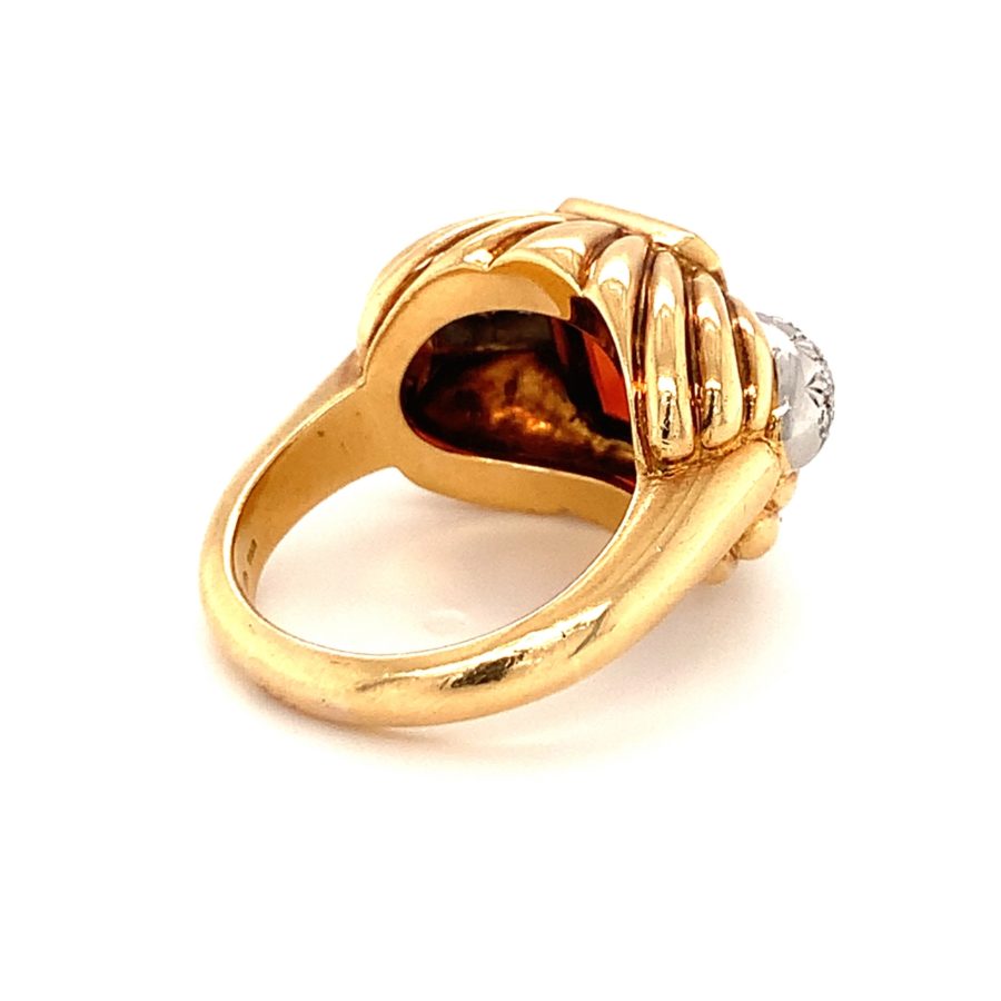 18K-YG MADEIRA CITRINE AND DIAMOND RING from Recoleta Estate Jewelry