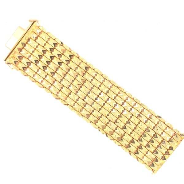 18K-RG WIDE STRAP BRACELET