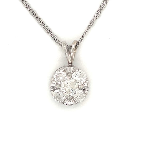 18K+14K WHITE GOLD DIAMOND PENDANT