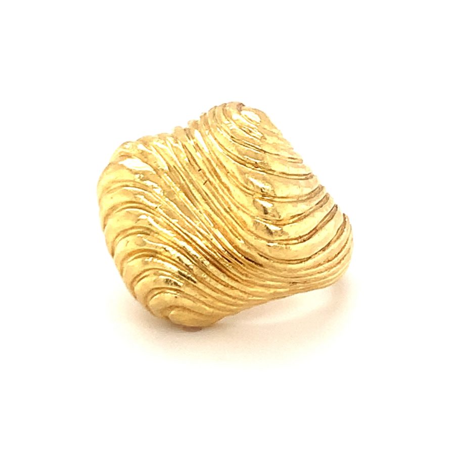 18K YELLOW GOLD RING BY "HENRY DUNAY"