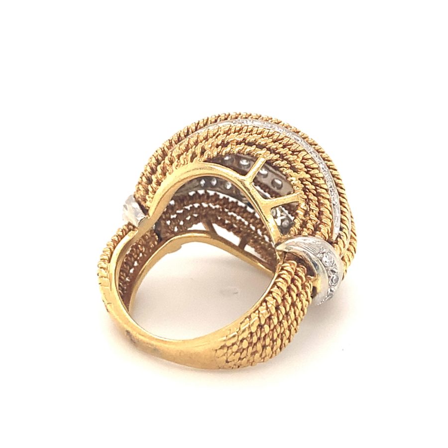 18K YELLOW GOLD DIAMOND RING