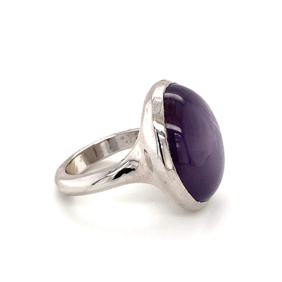 18K-WG PURPLE STAR SAPPHIRE RING