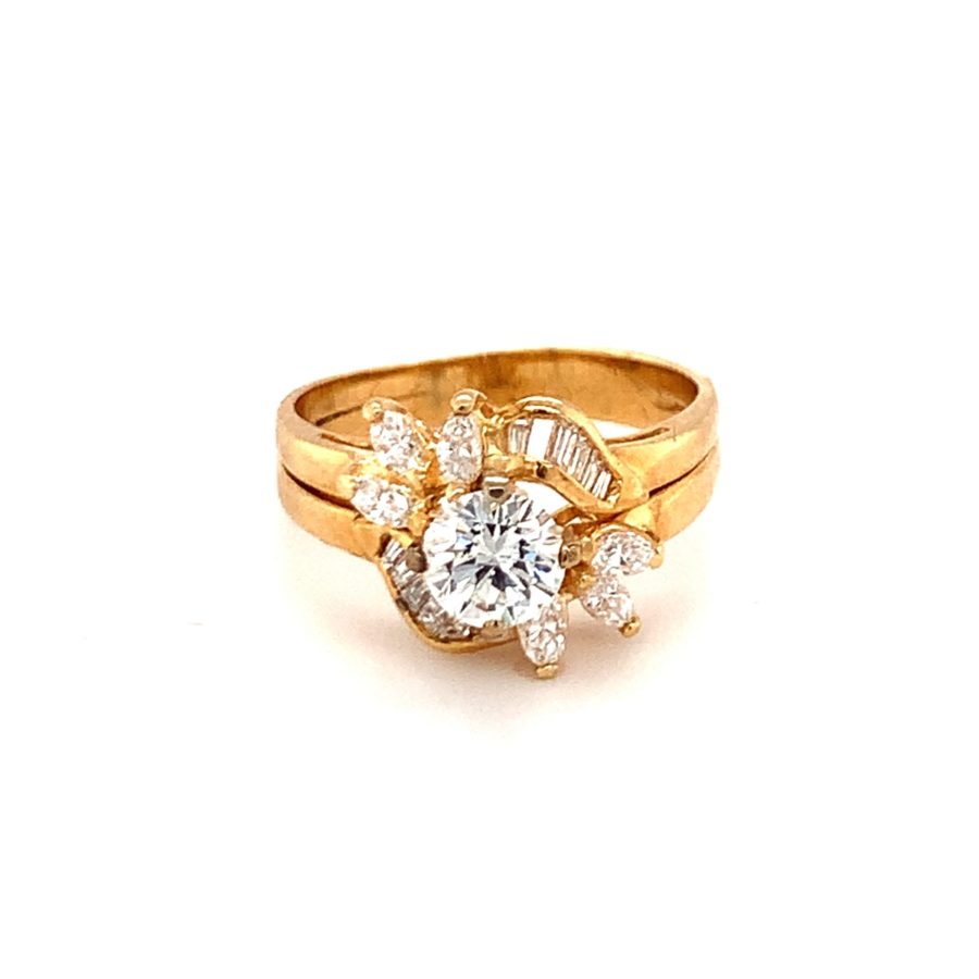 18K-YG DIAMOND COCKTAIL RING