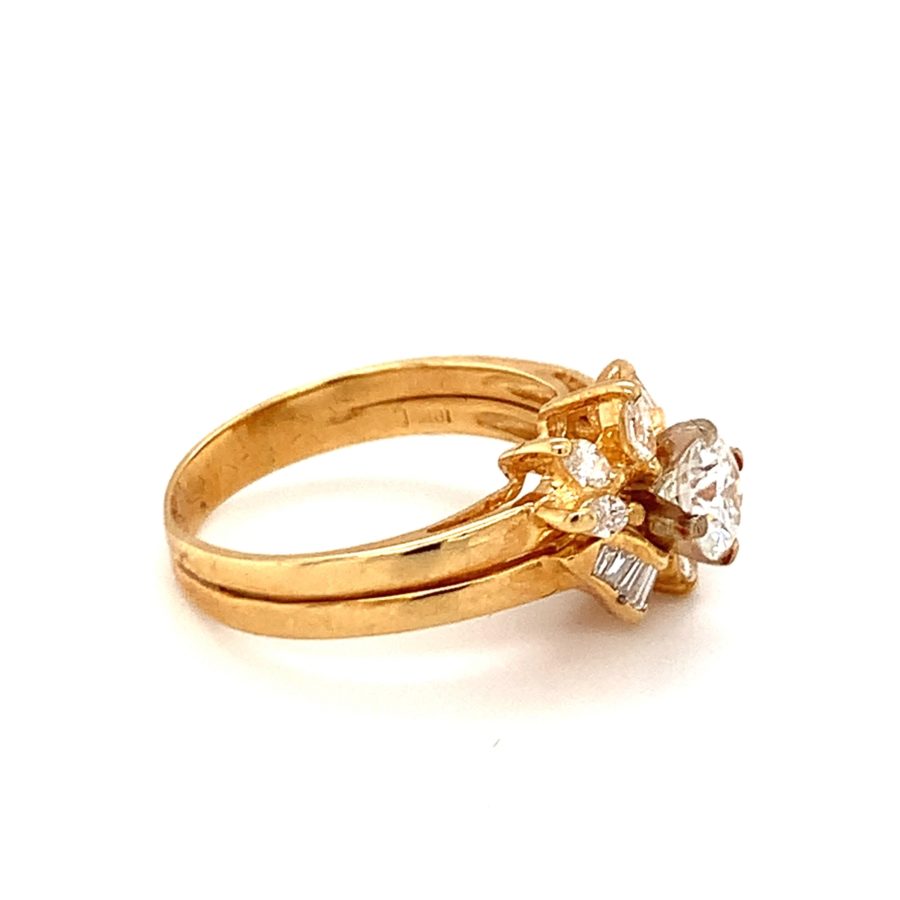 18K-YG DIAMOND COCKTAIL RING