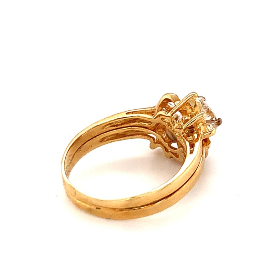 18K-YG DIAMOND COCKTAIL RING